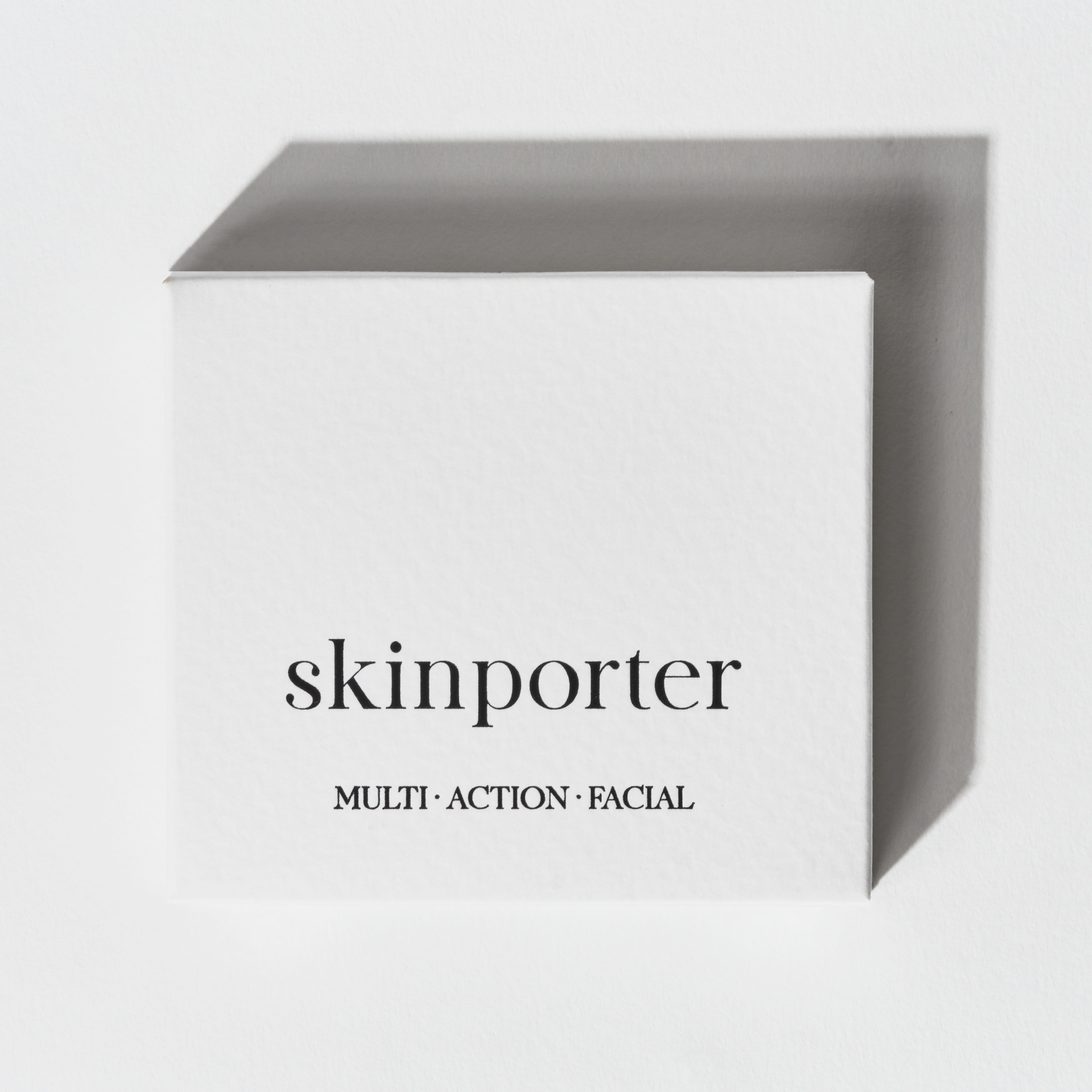 SKINPORTER O₂ Peptide Facial in travel-sized packaging, featuring a sleek bottle with a clean design.